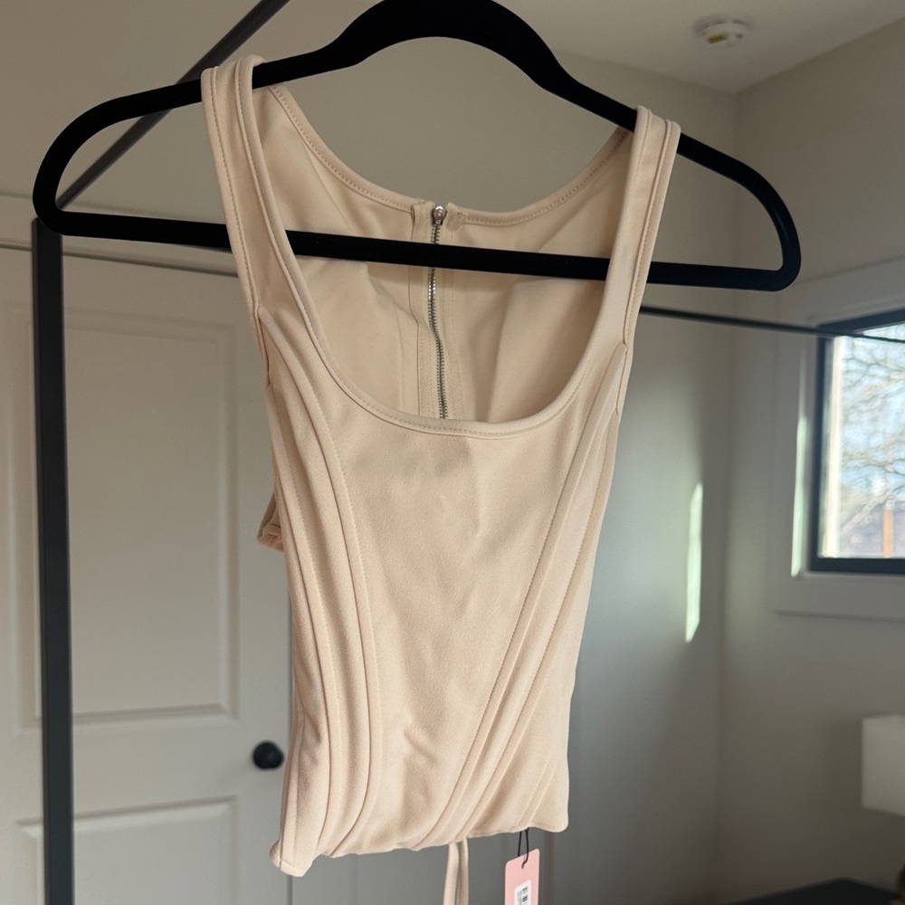 Chic Beige Crop Top